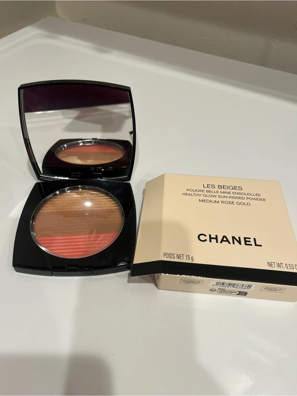 CHANEL LES BEIGES HEALTHY  GLOW  SUN KISSED POWDER - MEDIUM ROSE GOLD